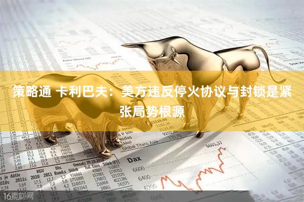 策略通 卡利巴夫：美方违反停火协议与封锁是紧张局势根源